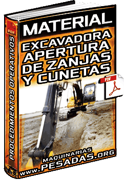 Descargar Material de Apertura de Zanjas y Cunetas con Excavadoras Hidráulicas