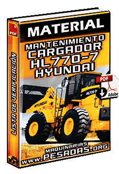 Descargar Material de Mantenimiento del Cargador HL770-7 Hyundai