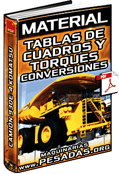 Descargar Material de Tablas de Torques, Conversiones y Multiplicadores del Camión 930E Komatsu