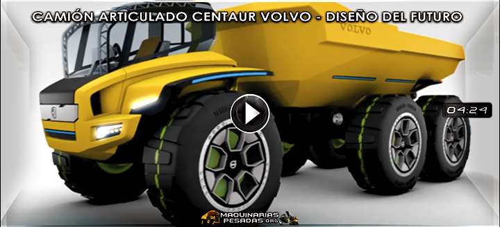 VOLVO CENTAUR - Caminhão Articulado do futuro, O Centaur redesenha o que  conhecemos como Caminhão Articulado. Sua grande inovação está na  independência da Cabine em relação à caçamba, onde o operador