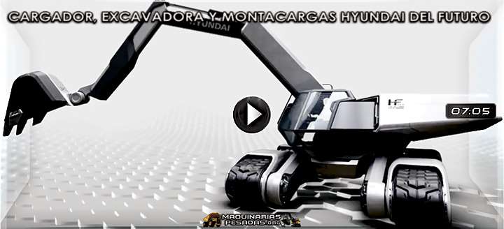 Vídeo de Cargador Frontal, Excavadora y Montacargas Hyundai del Futuro