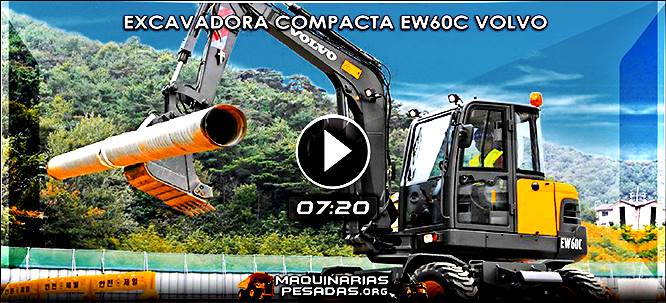 Video de Excavadora Compacta de Neumáticos EW60C Volvo