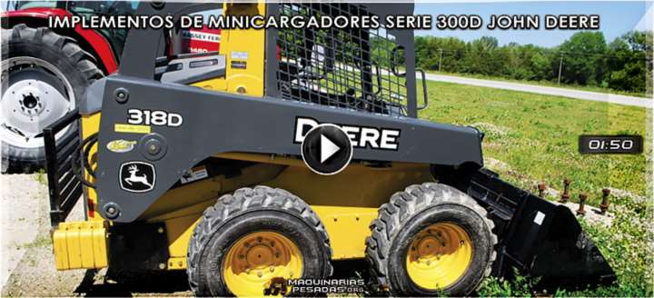 Vídeo de Implementos de Minicargadores Serie 300D John Deere