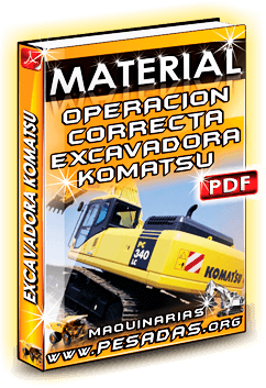 Material Operación Correcta de Excavadora Hidráulica Komatsu