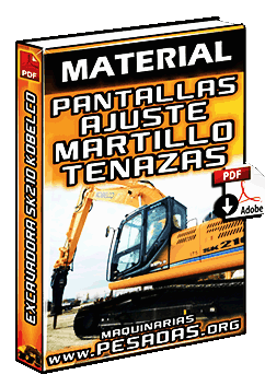 Pantallas de Ajuste para Martillo o Tenazas en Excavadoras Kobelco