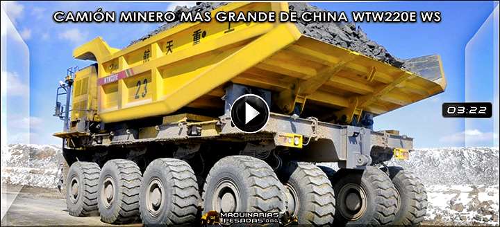 Vídeo del Camión Minero más Grande de China WTW220E WS de 220 Tn