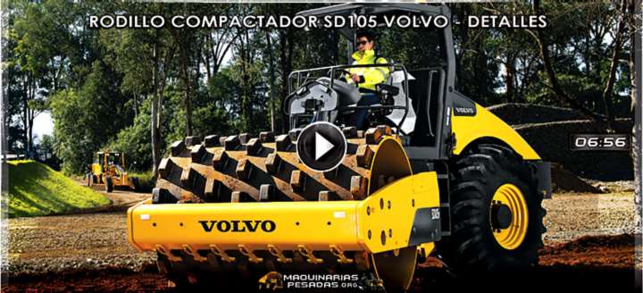 Vídeo de Rodillo Compactador SD105 Volvo – Características, Ventajas y Beneficios