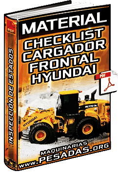 Material: Checklist del Cargador Frontal HL770 Hyundai – Inspección de Componentes