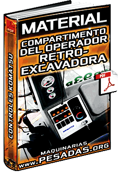 Material: Compartimiento del Operador de una Retroexcavadora Komatsu – Controles