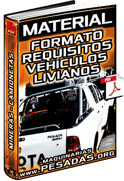 Material: Formato de Requisitos para Vehículos Livianos en Minera (Camioneta)